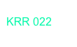 Klangraum 
KRR 022